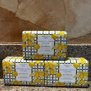 Beekman 1802 Almond Honey Cookie  Set of 3 Bath Bars!! NEW